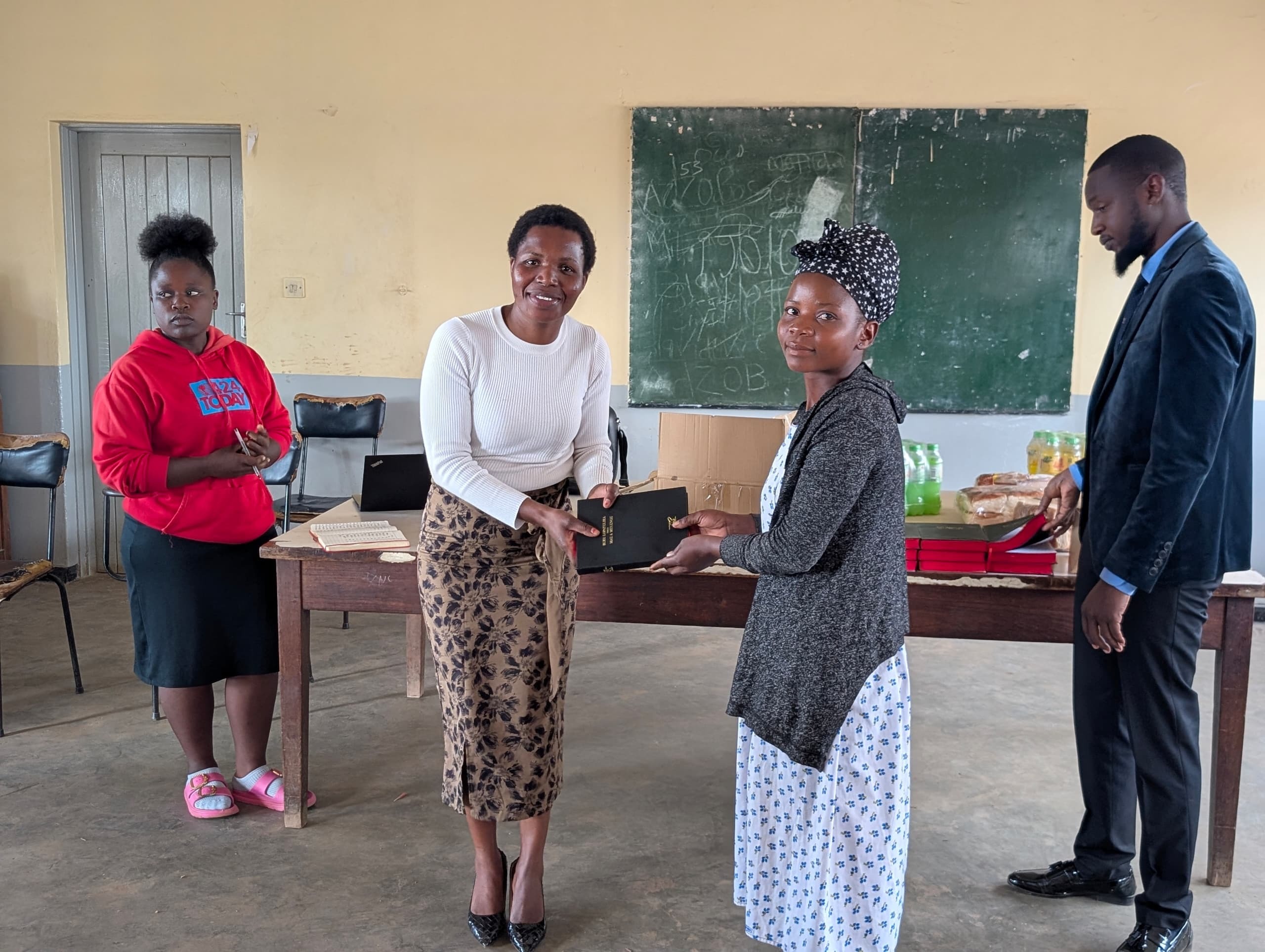 Bible presentation in Nathenje Village